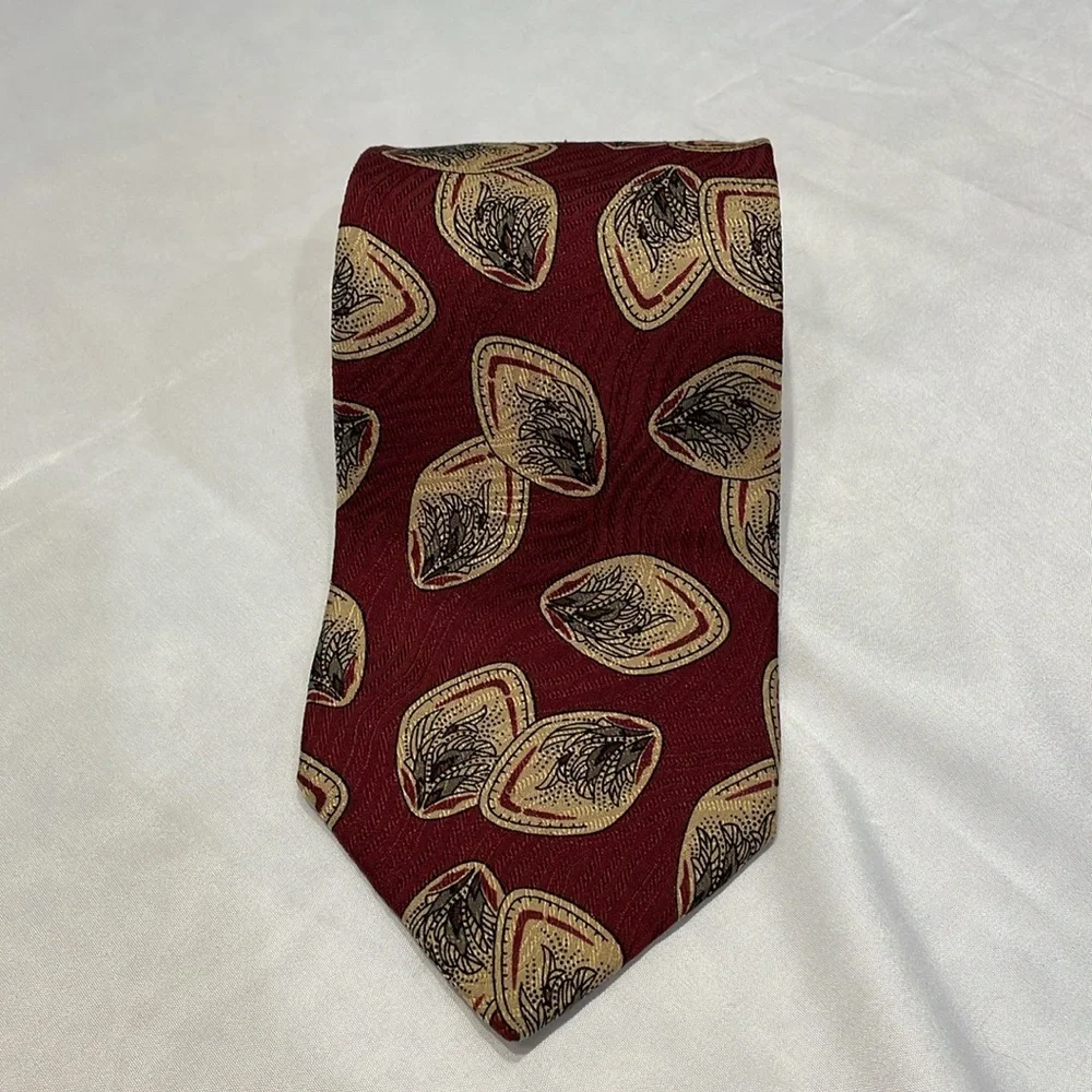 Innocenti Italy Maroon and‎ Floral Tie Men's Accessories Formal Business Casual